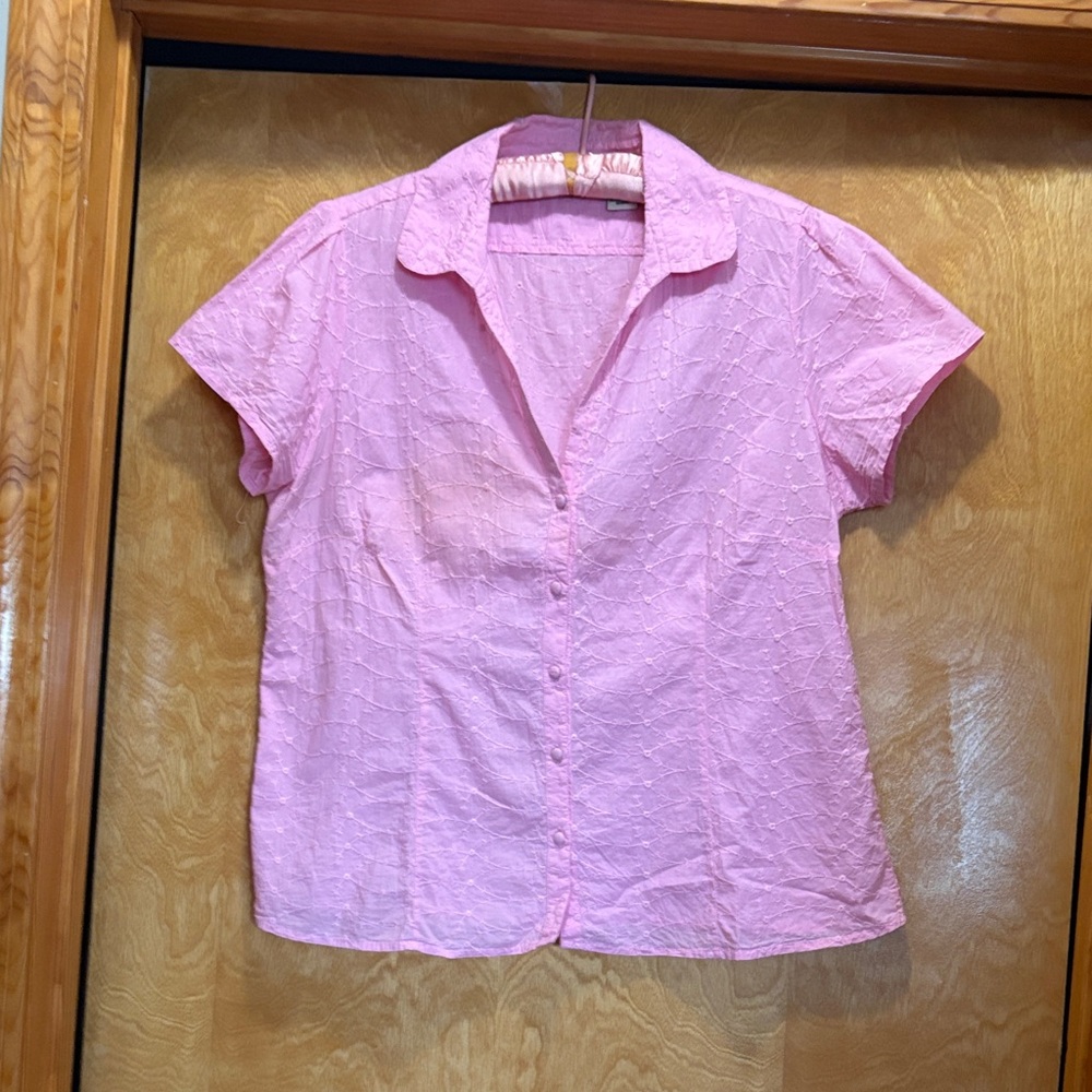 Izod Pink Button Down Women's Shirt